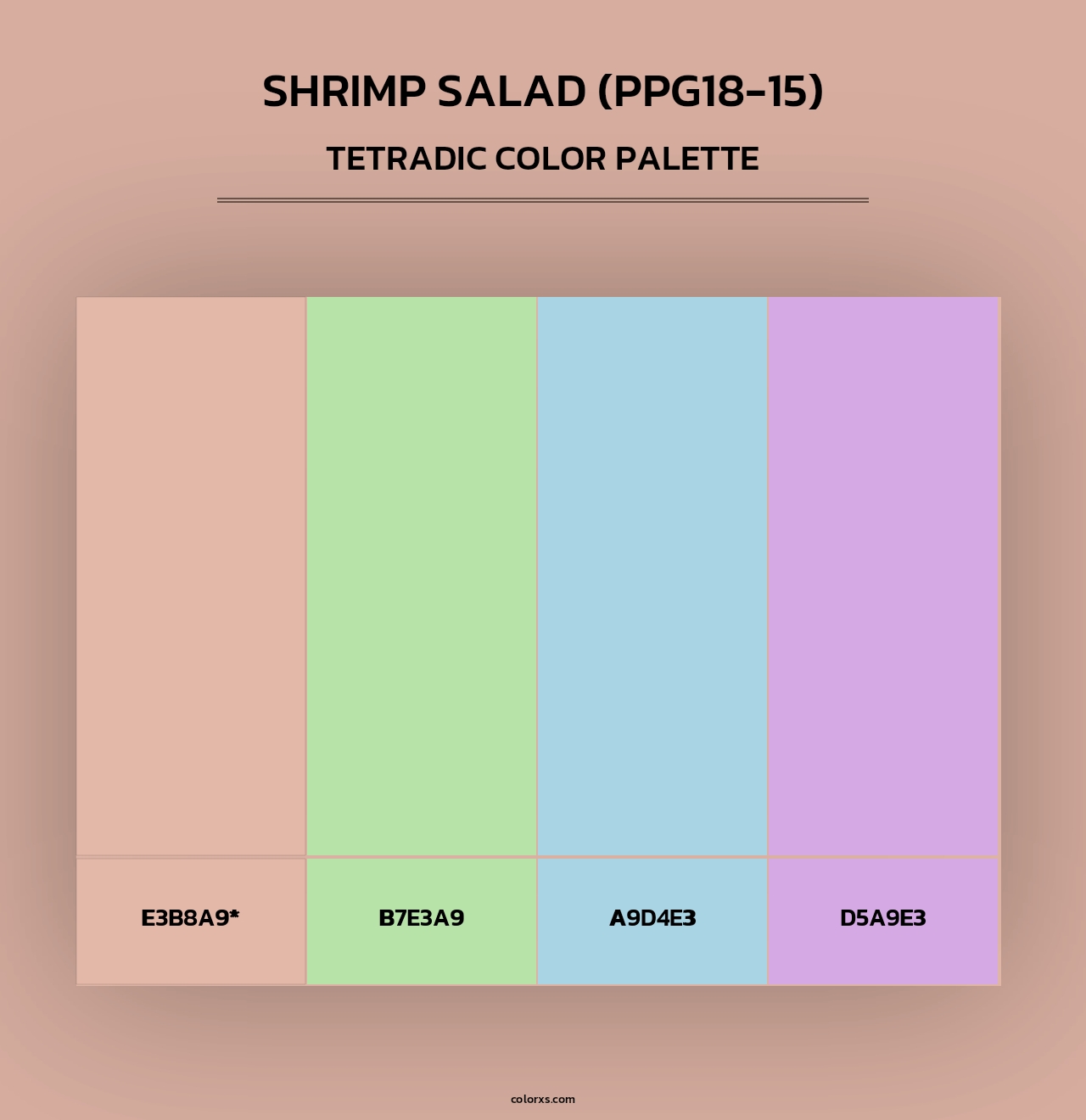 Shrimp Salad (PPG18-15) - Tetradic Color Palette