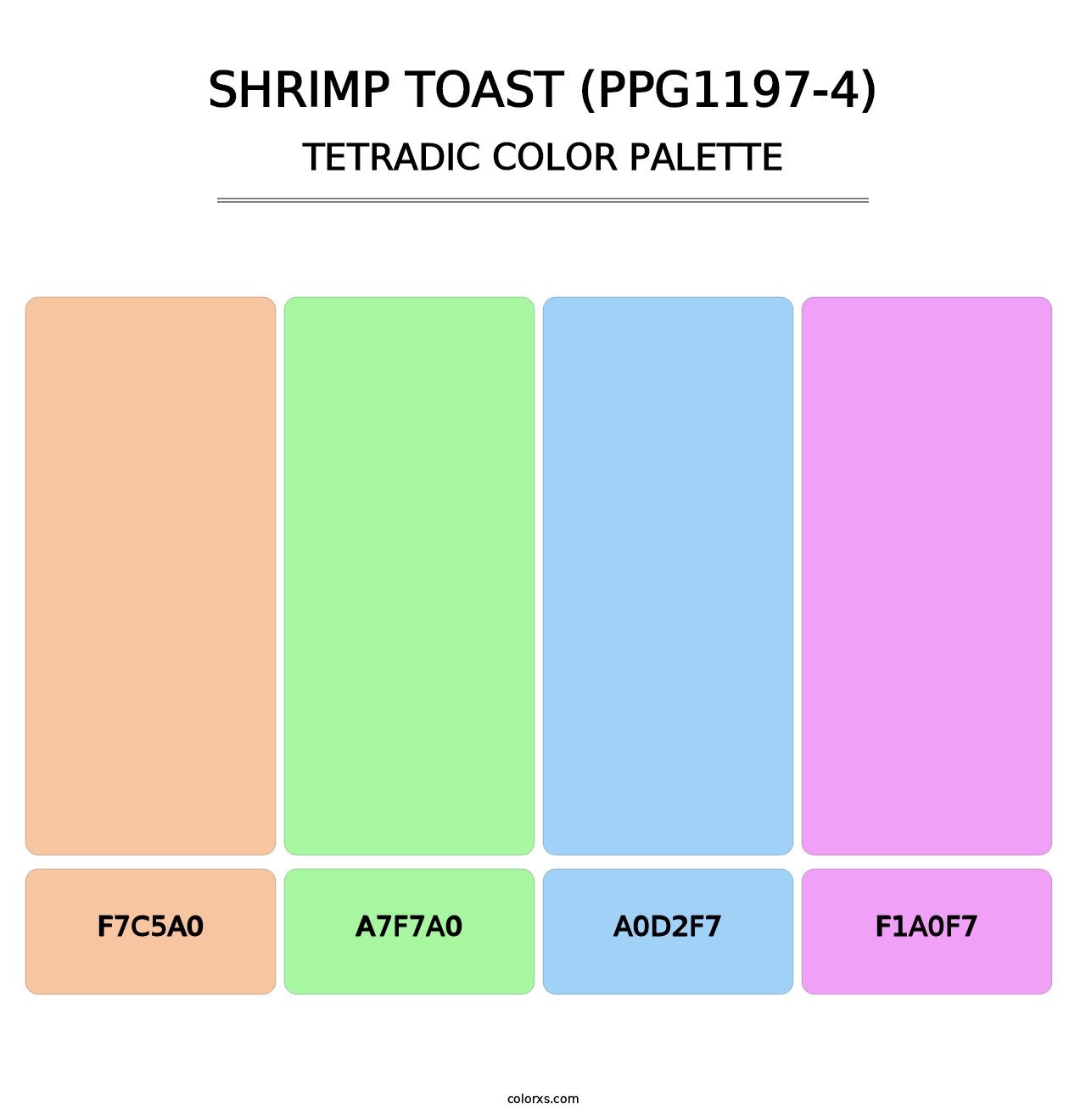 Shrimp Toast (PPG1197-4) - Tetradic Color Palette