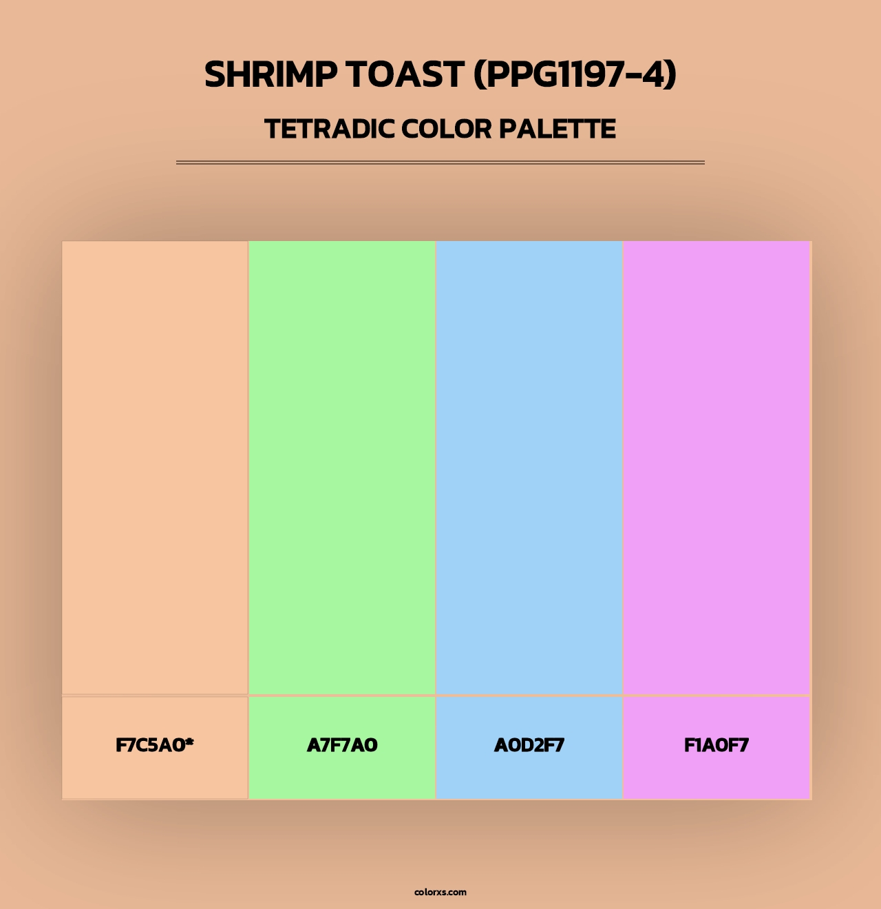Shrimp Toast (PPG1197-4) - Tetradic Color Palette