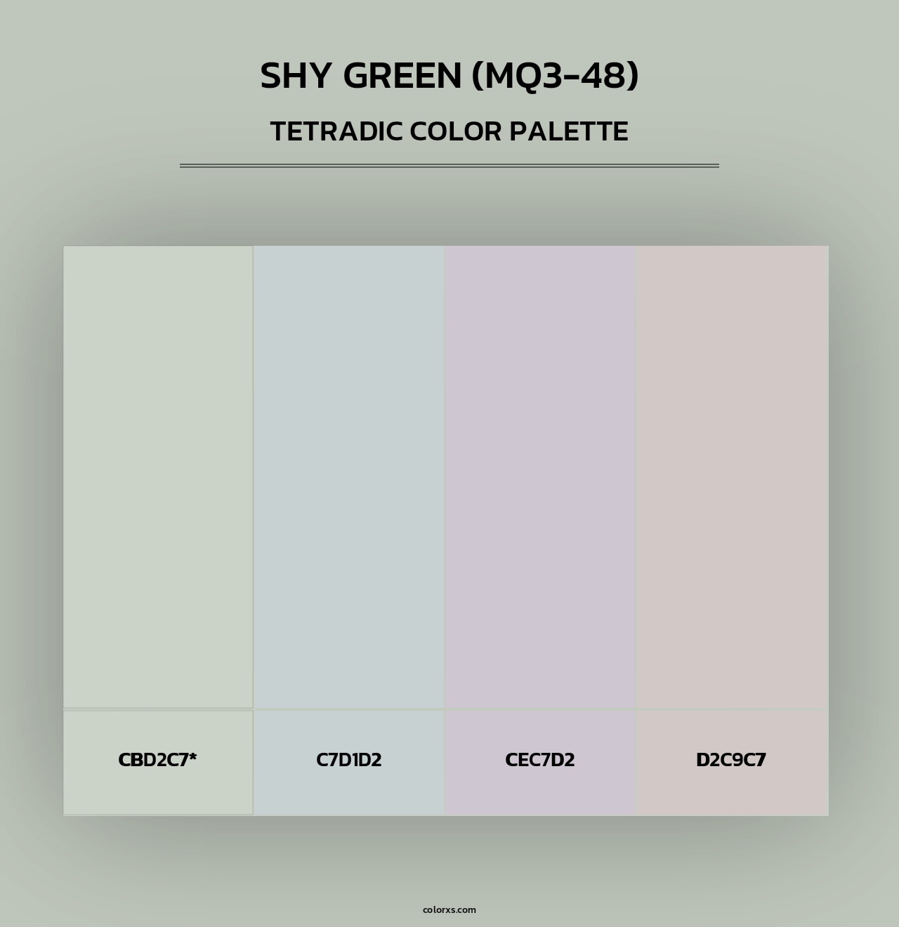 Shy Green (MQ3-48) - Tetradic Color Palette