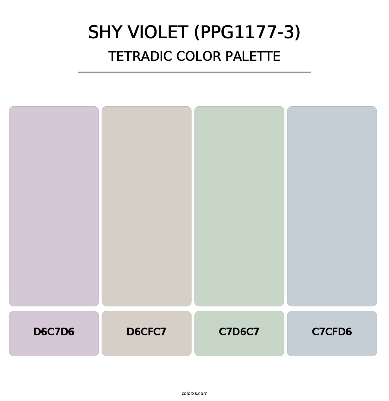 Shy Violet (PPG1177-3) - Tetradic Color Palette