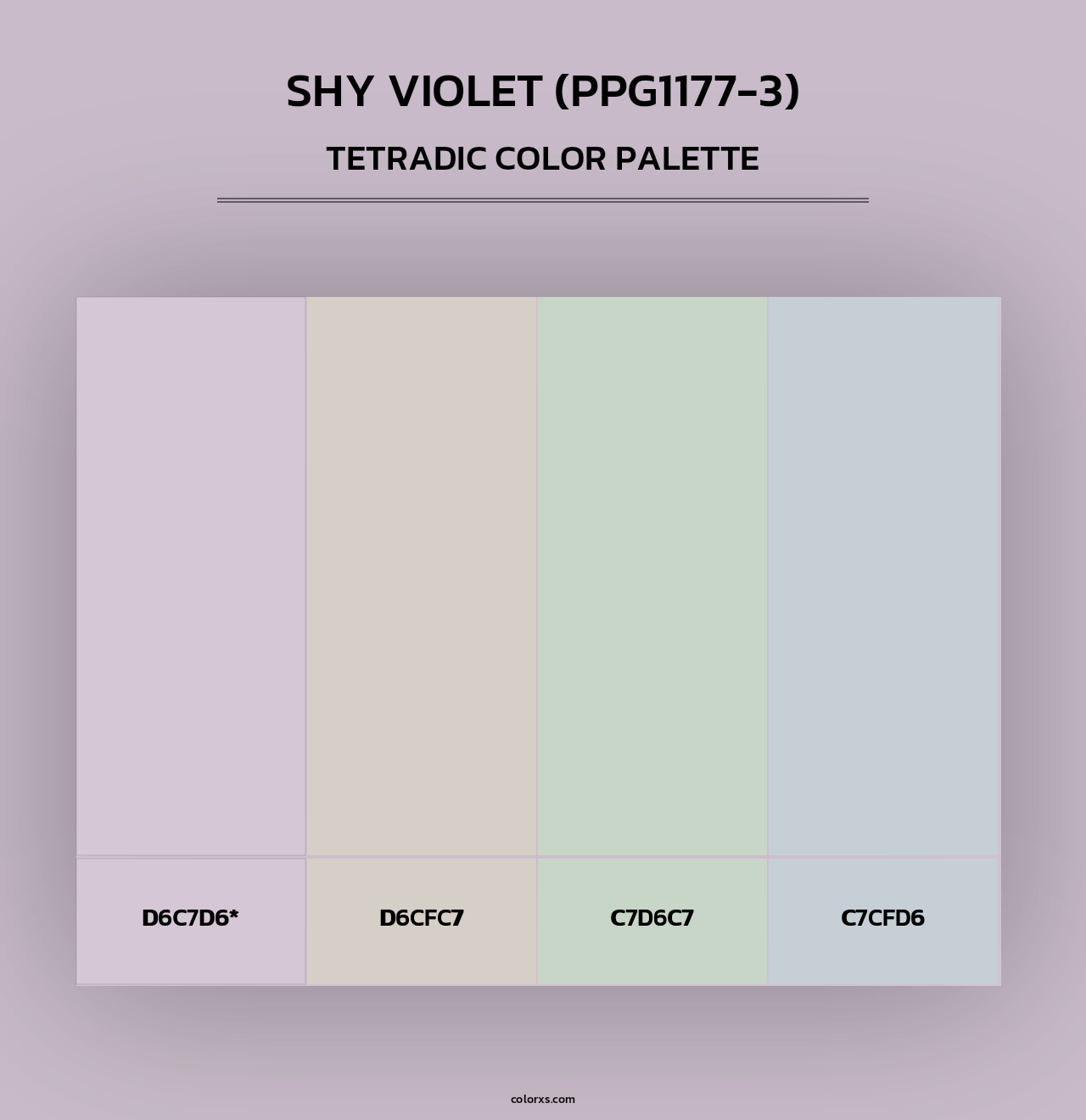 Shy Violet (PPG1177-3) - Tetradic Color Palette