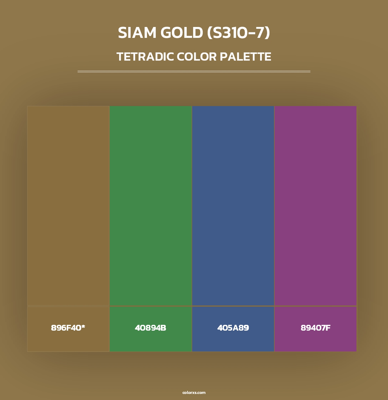 Siam Gold (S310-7) - Tetradic Color Palette