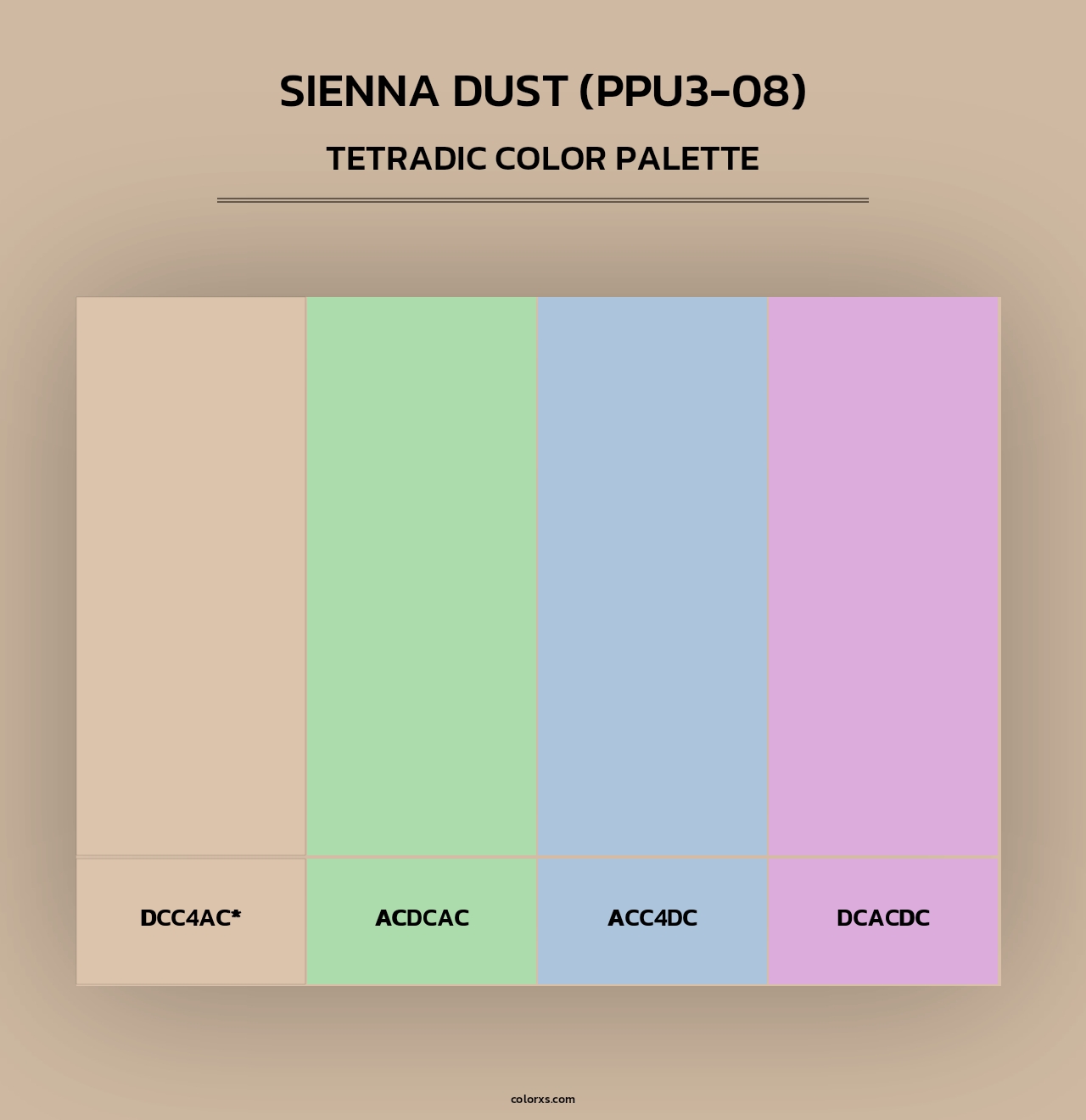 Sienna Dust (PPU3-08) - Tetradic Color Palette