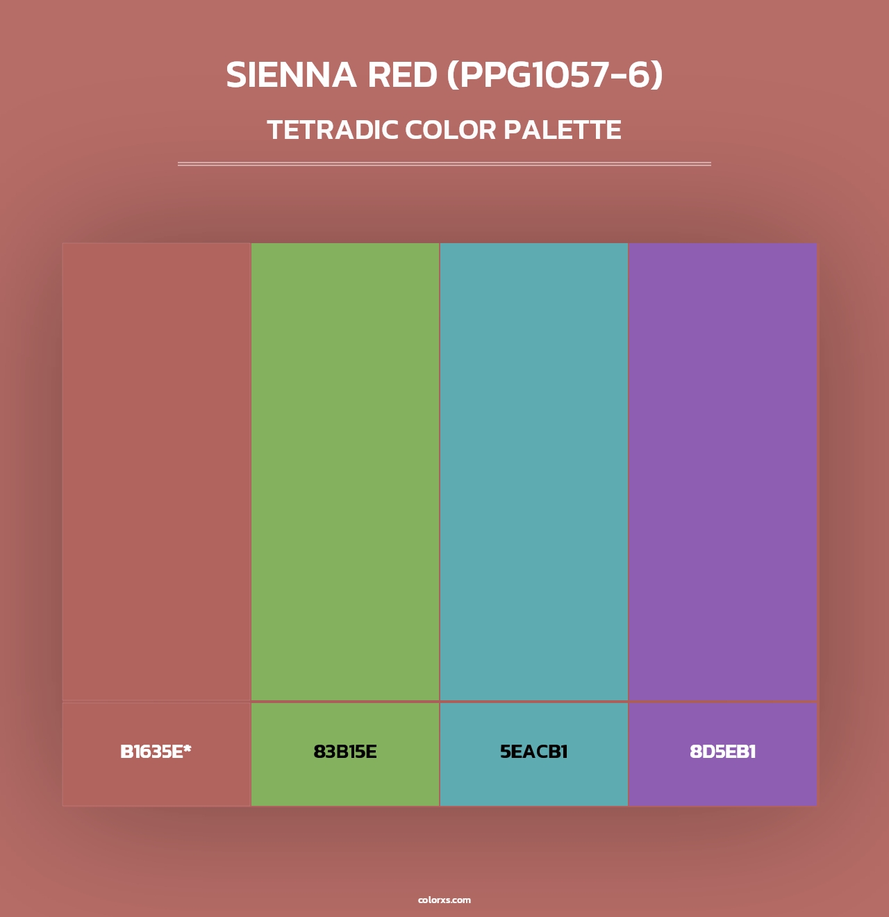 Sienna Red (PPG1057-6) - Tetradic Color Palette