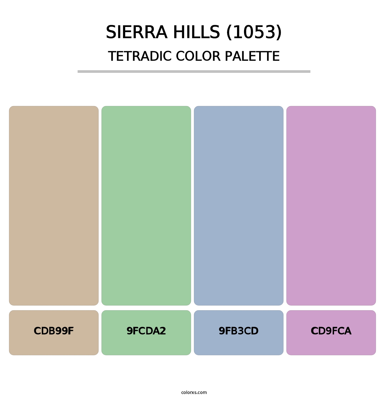 Sierra Hills (1053) - Tetradic Color Palette