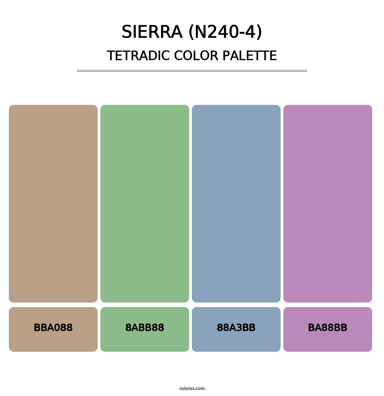 Sierra (N240-4) - Tetradic Color Palette