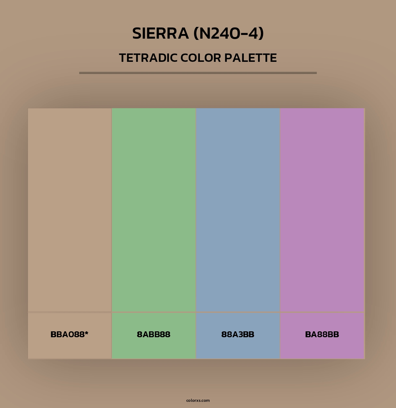 Sierra (N240-4) - Tetradic Color Palette