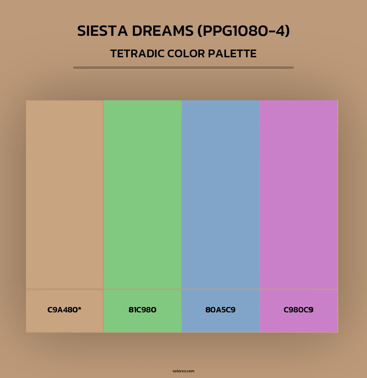 Siesta Dreams (PPG1080-4) - Tetradic Color Palette
