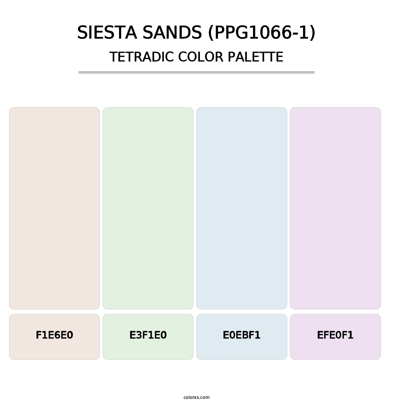 Siesta Sands (PPG1066-1) - Tetradic Color Palette