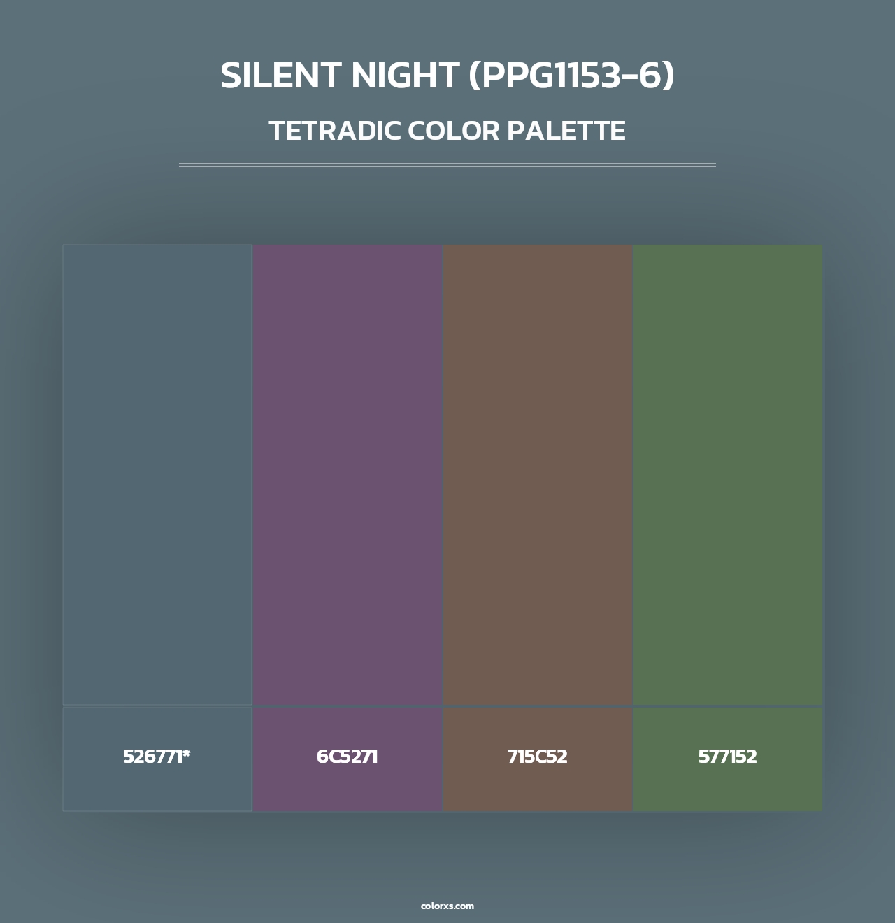 Silent Night (PPG1153-6) - Tetradic Color Palette