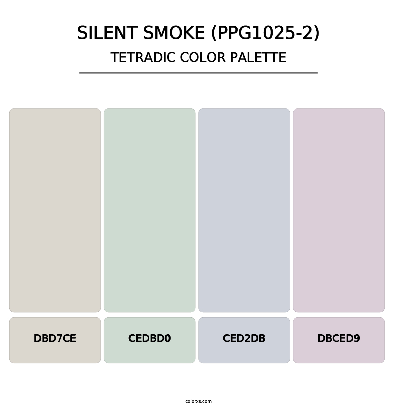 Silent Smoke (PPG1025-2) - Tetradic Color Palette