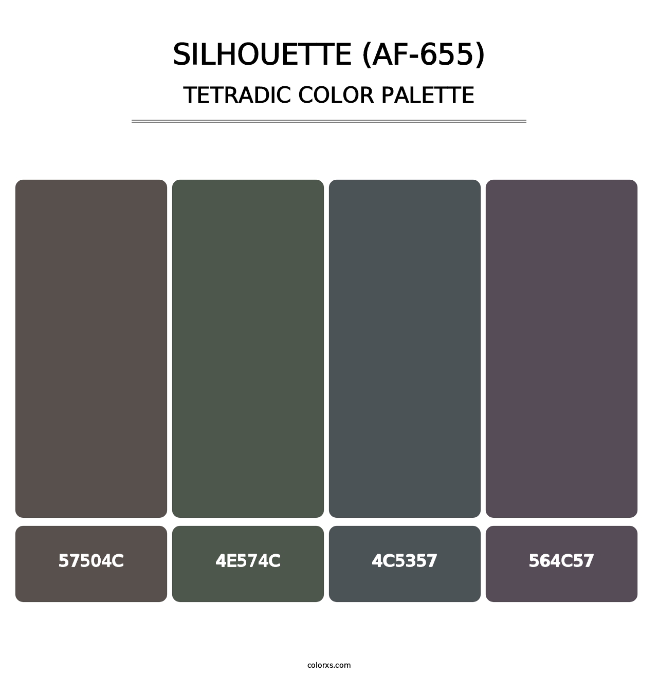 Silhouette (AF-655) - Tetradic Color Palette