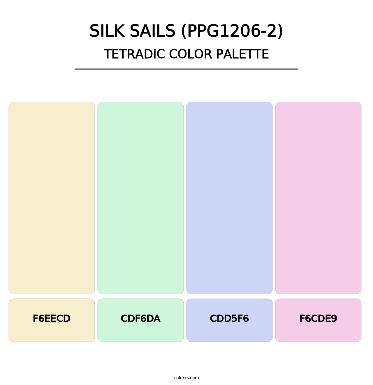 Silk Sails (PPG1206-2) - Tetradic Color Palette