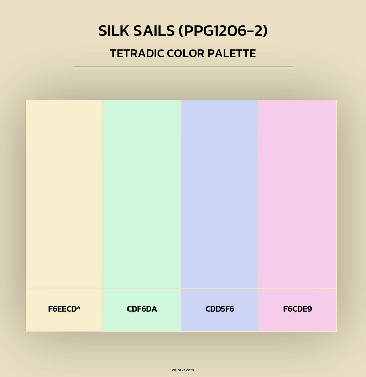 Silk Sails (PPG1206-2) - Tetradic Color Palette
