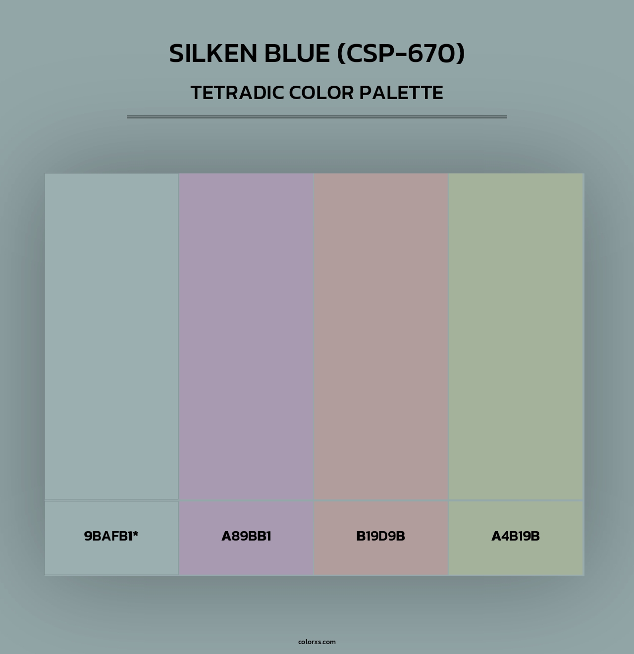 Silken Blue (CSP-670) - Tetradic Color Palette