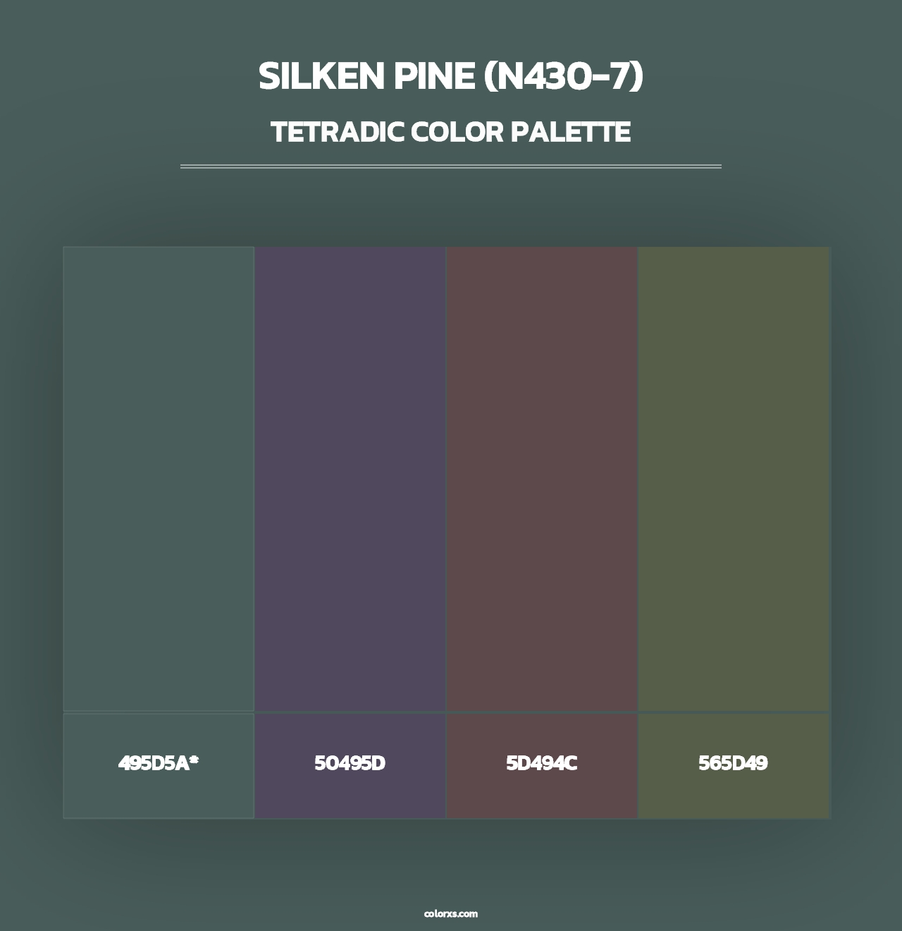 Silken Pine (N430-7) - Tetradic Color Palette