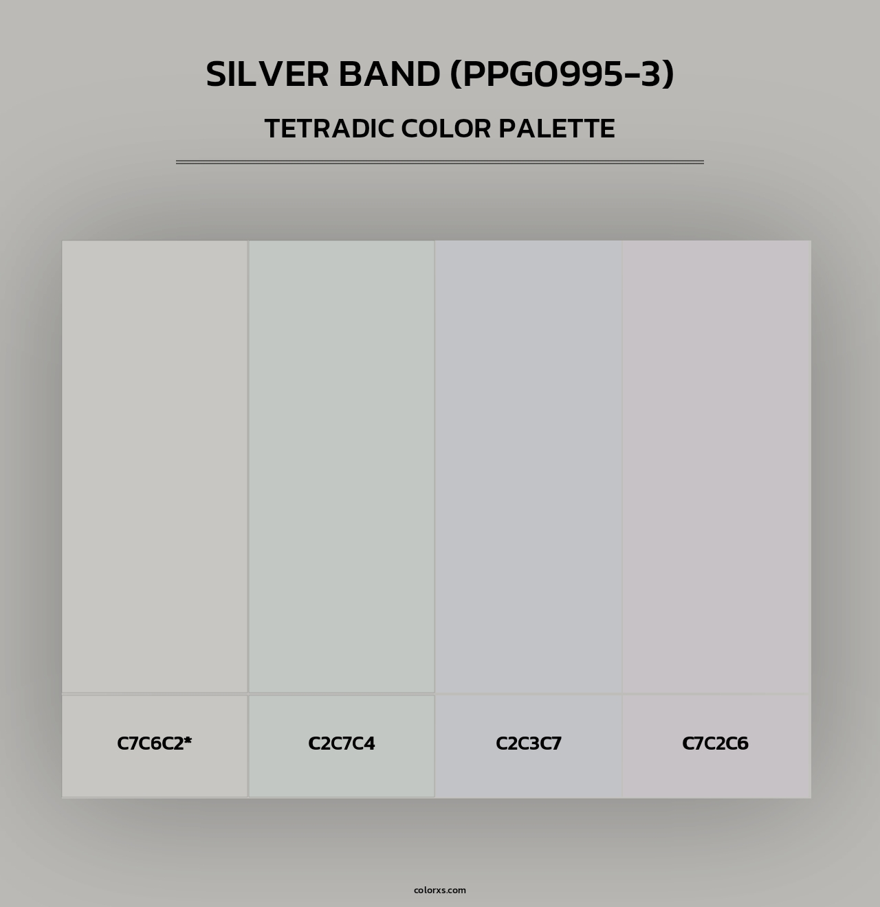 Silver Band (PPG0995-3) - Tetradic Color Palette