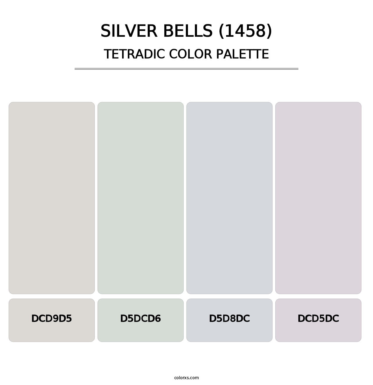 Silver Bells (1458) - Tetradic Color Palette