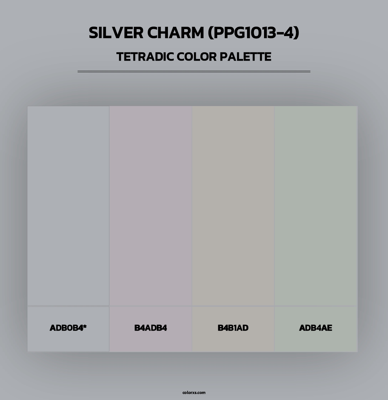 Silver Charm (PPG1013-4) - Tetradic Color Palette