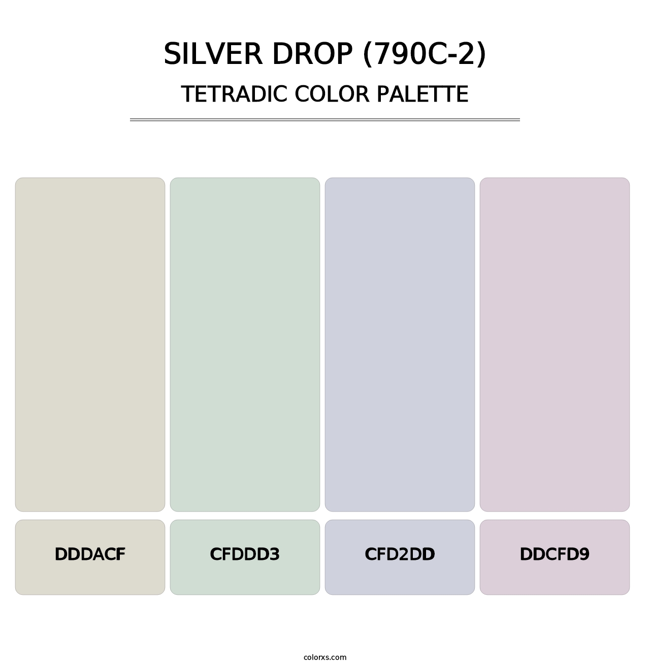 Silver Drop (790C-2) - Tetradic Color Palette