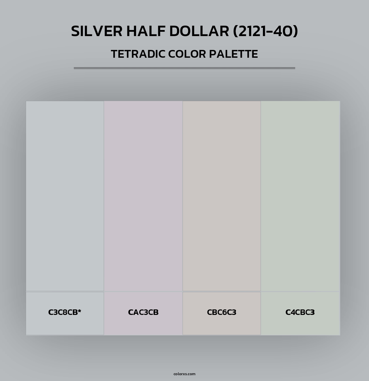 Silver Half Dollar (2121-40) - Tetradic Color Palette