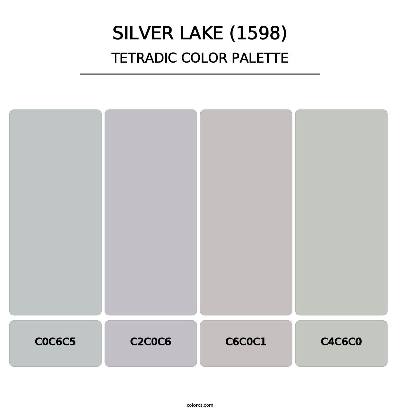 Silver Lake (1598) - Tetradic Color Palette