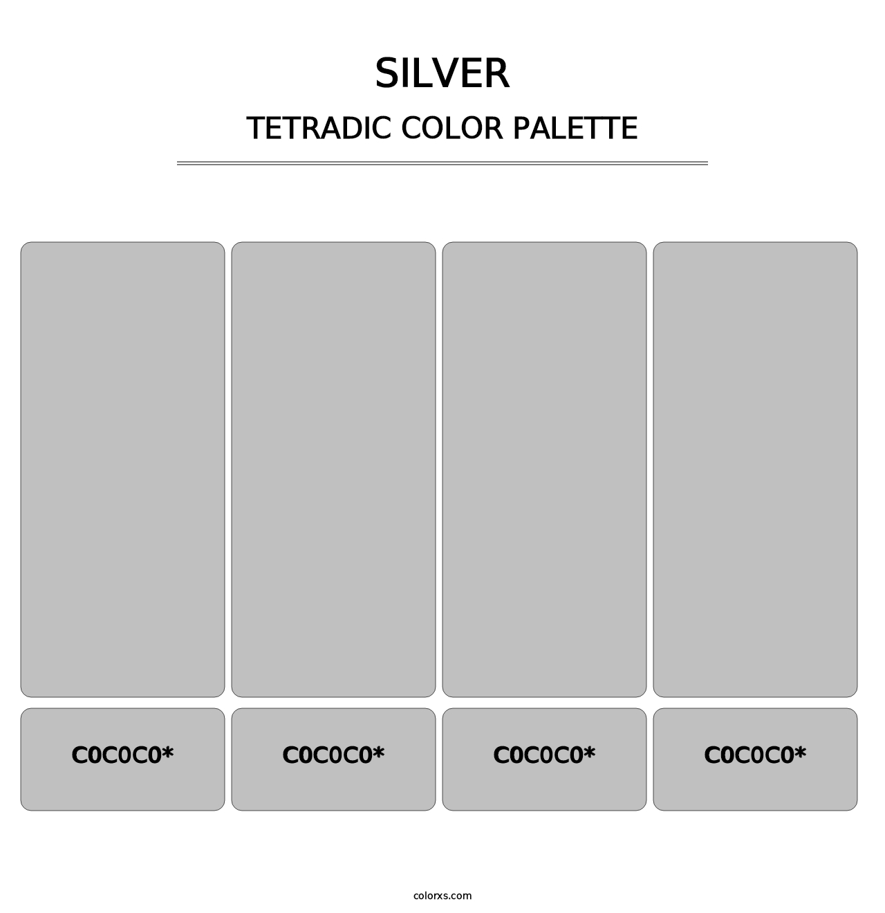 Silver - Tetradic Color Palette
