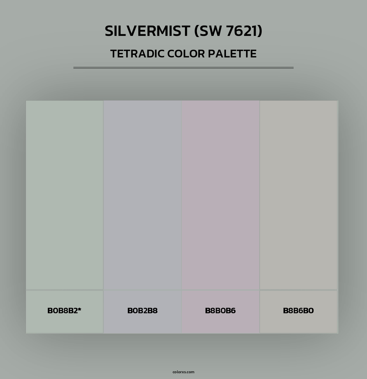 Silvermist (SW 7621) - Tetradic Color Palette