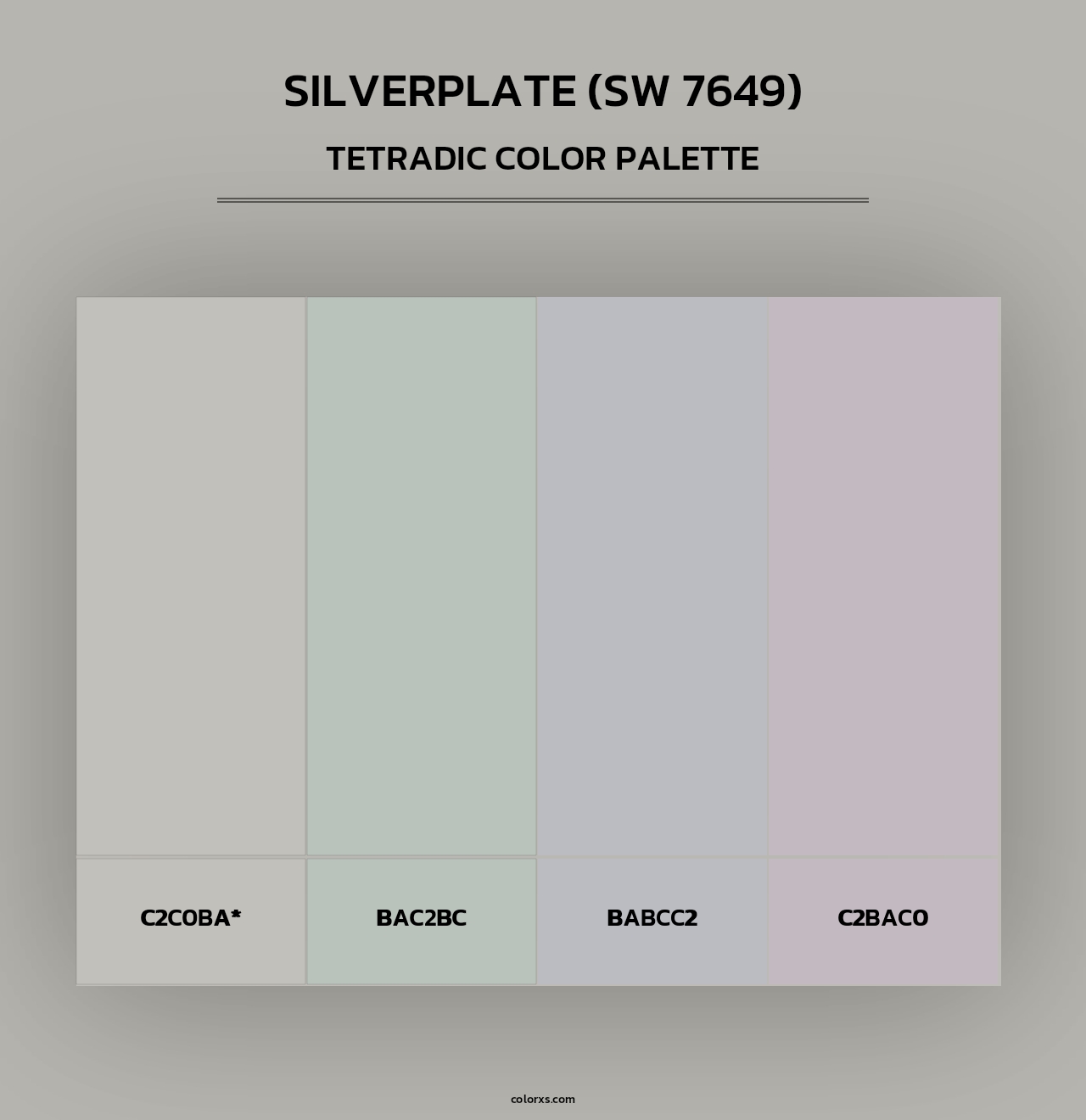Silverplate (SW 7649) - Tetradic Color Palette