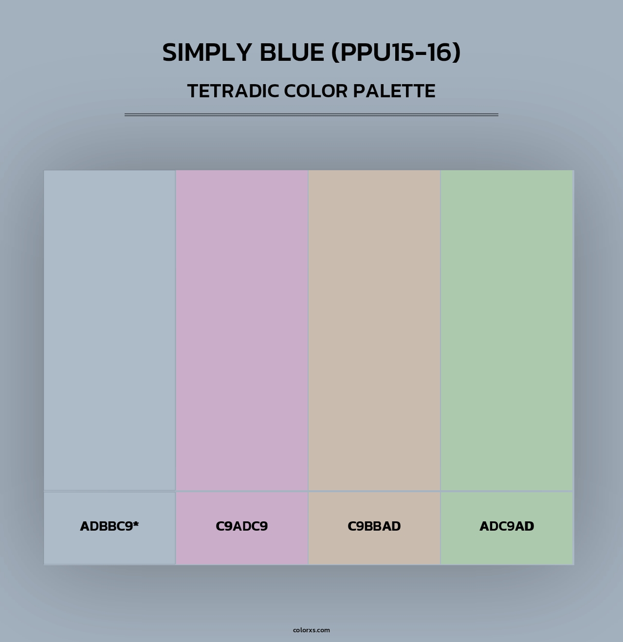 Simply Blue (PPU15-16) - Tetradic Color Palette