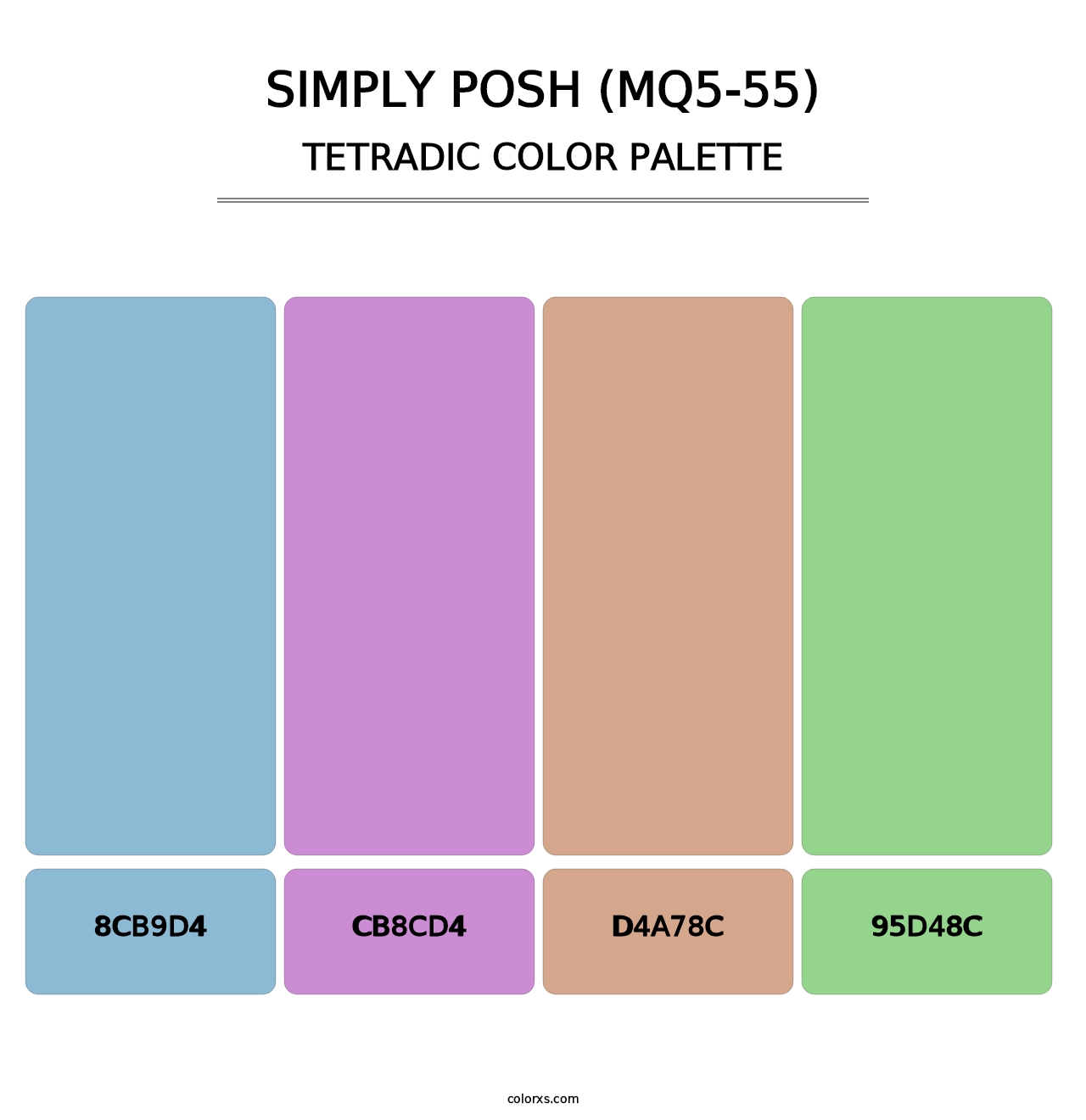 Simply Posh (MQ5-55) - Tetradic Color Palette