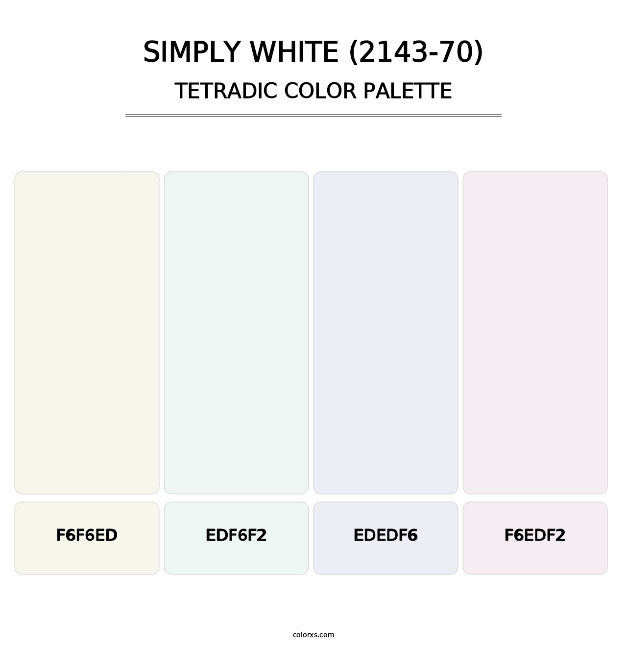 Simply White (2143-70) - Tetradic Color Palette
