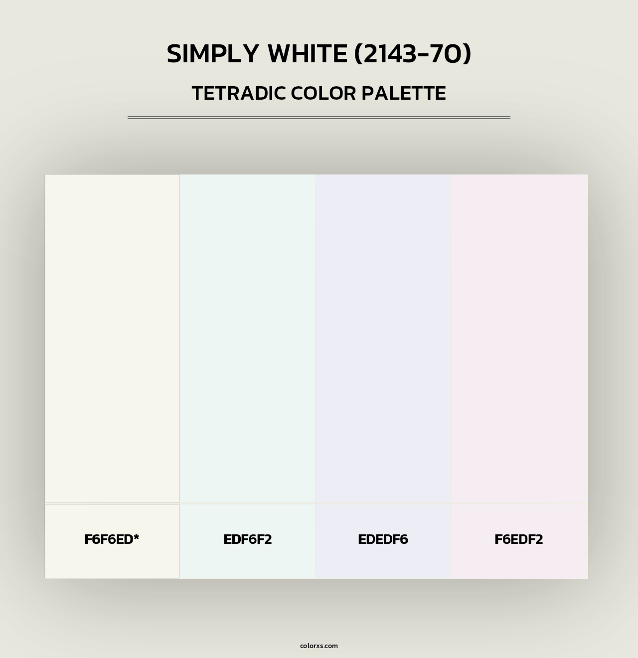Simply White (2143-70) - Tetradic Color Palette