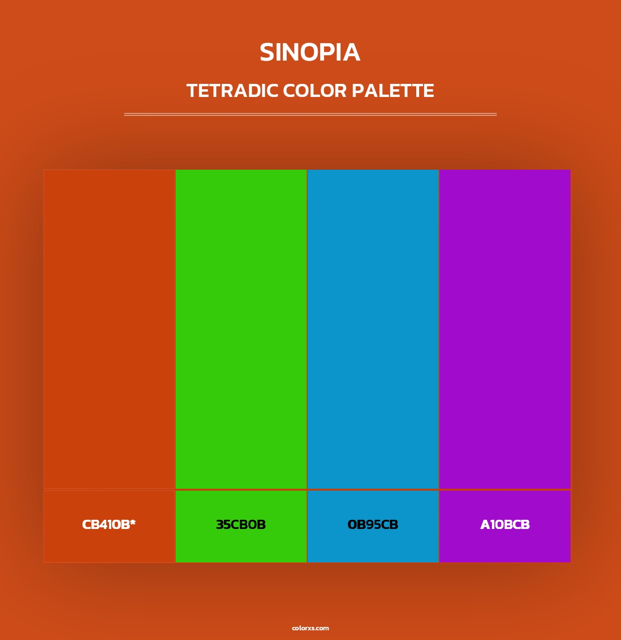 Sinopia - Tetradic Color Palette
