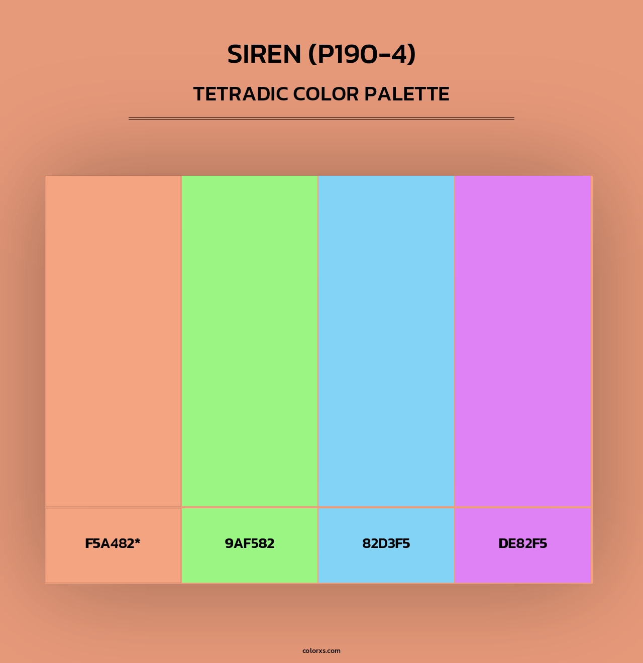 Siren (P190-4) - Tetradic Color Palette