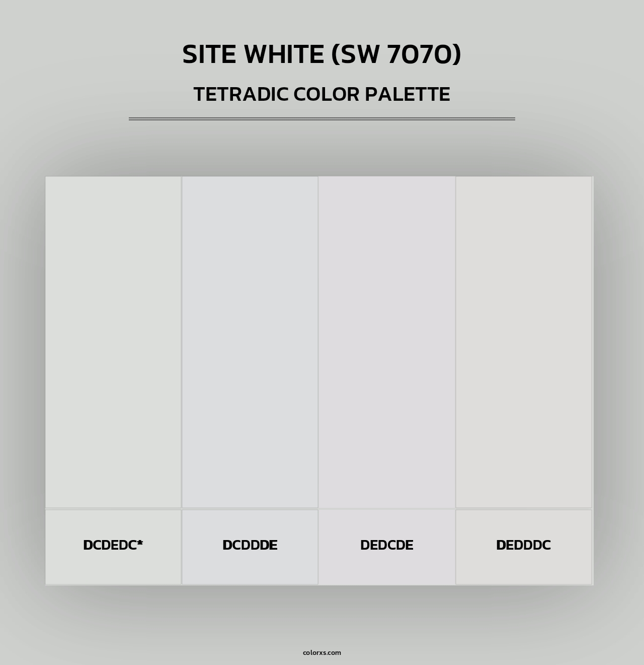 Site White (SW 7070) - Tetradic Color Palette