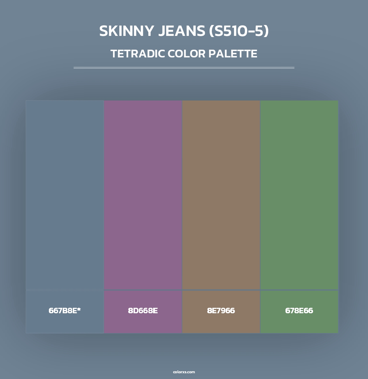Skinny Jeans (S510-5) - Tetradic Color Palette