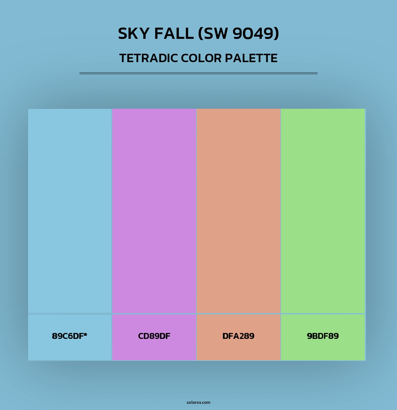 Sky Fall (SW 9049) - Tetradic Color Palette
