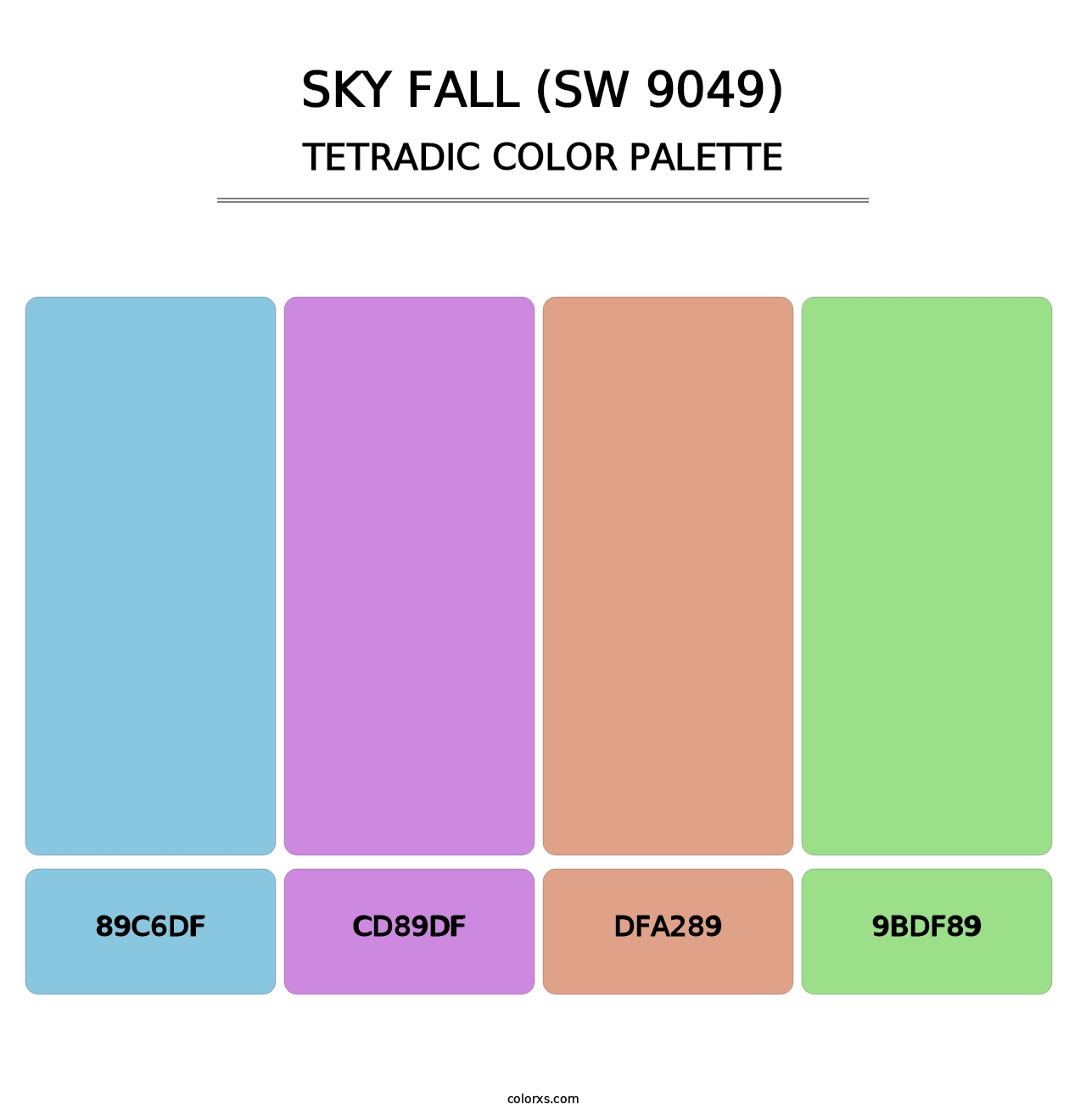 Sky Fall (SW 9049) - Tetradic Color Palette