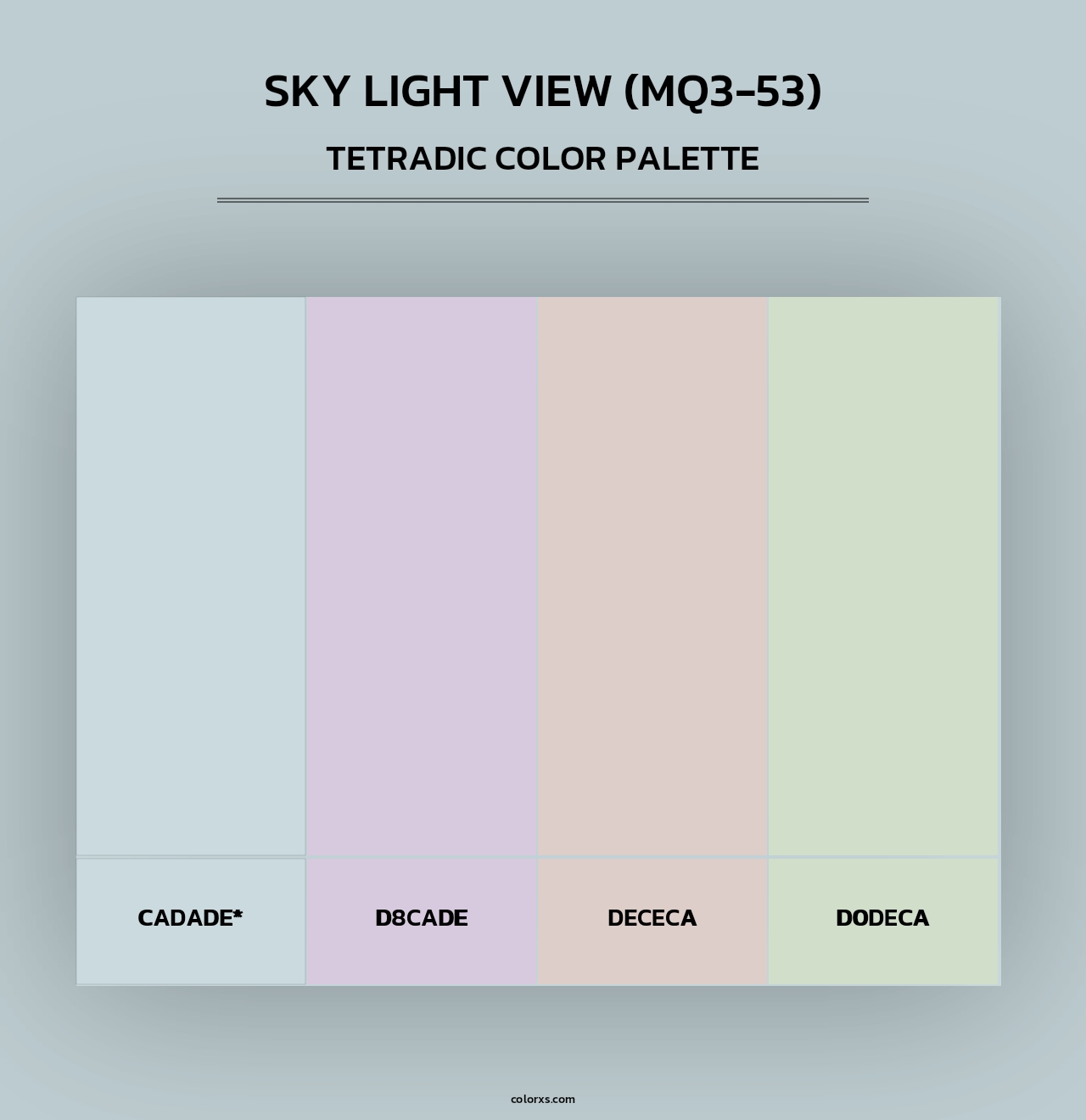 Sky Light View (MQ3-53) - Tetradic Color Palette