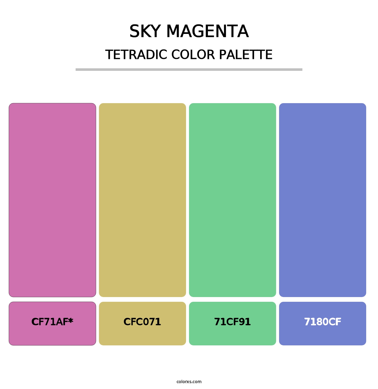 Sky Magenta - Tetradic Color Palette