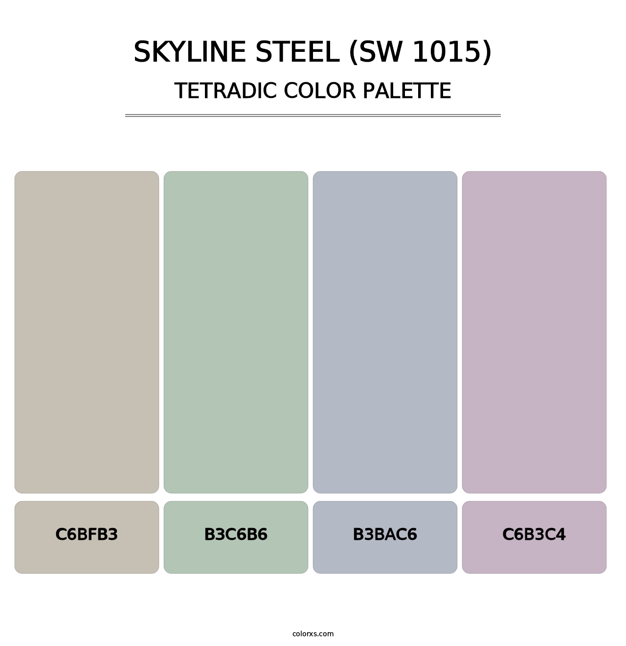 Skyline Steel (SW 1015) - Tetradic Color Palette