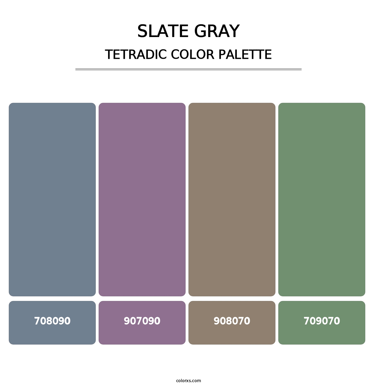 Slate Gray - Tetradic Color Palette