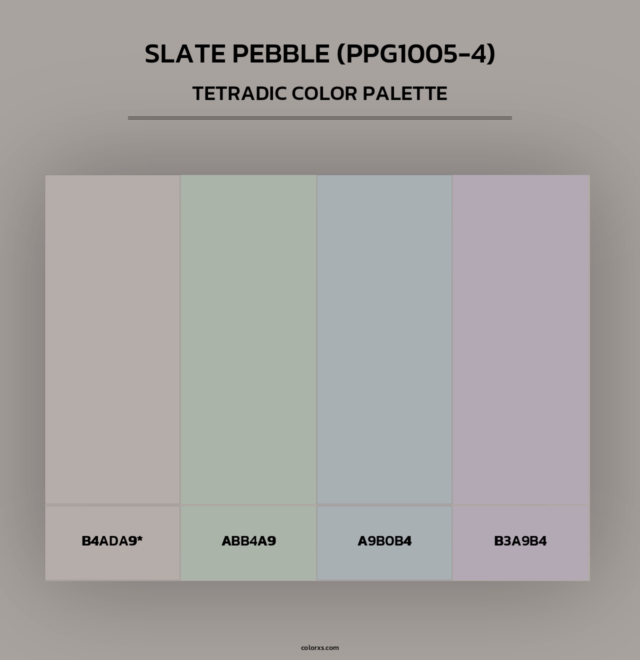 Slate Pebble (PPG1005-4) - Tetradic Color Palette