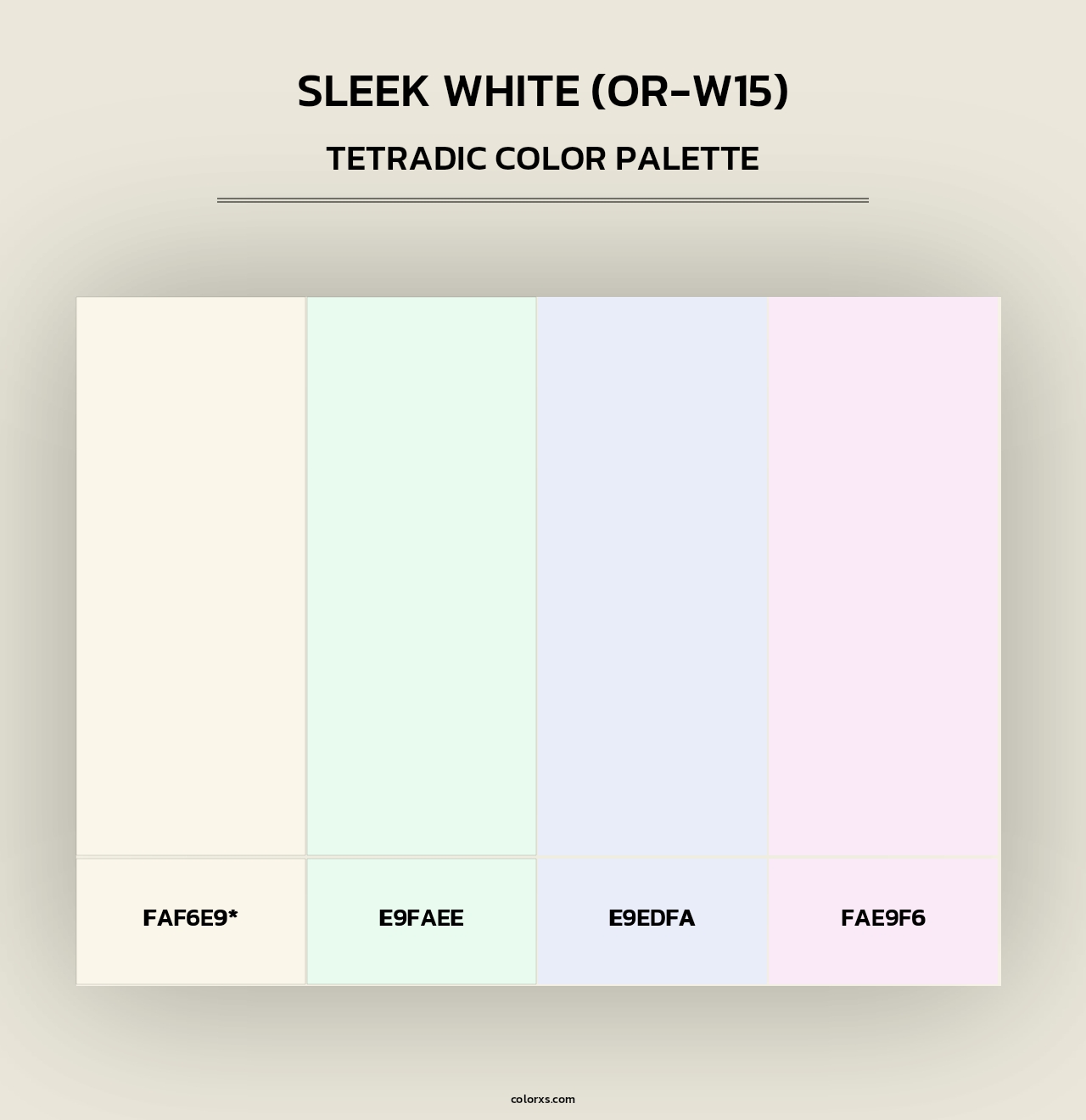 Sleek White (OR-W15) - Tetradic Color Palette