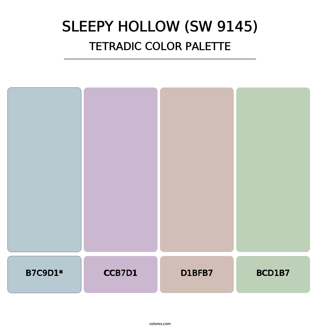 Sleepy Hollow (SW 9145) - Tetradic Color Palette