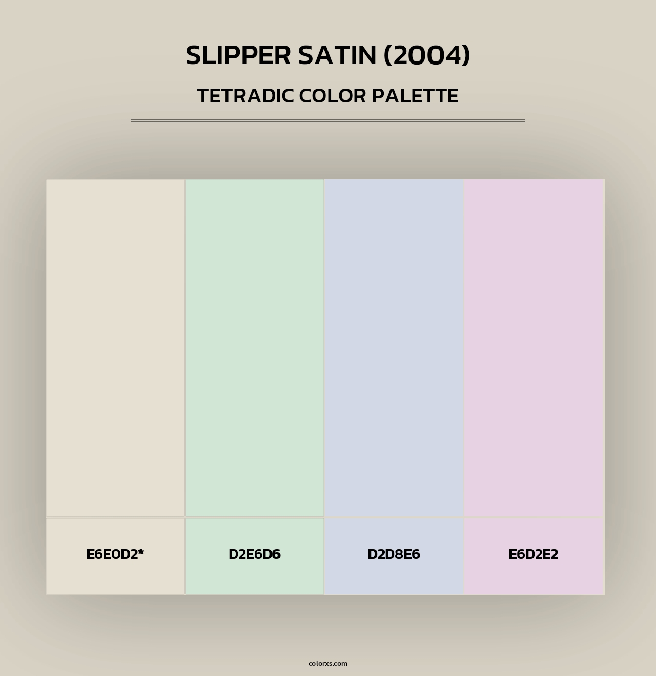 Slipper Satin (2004) - Tetradic Color Palette
