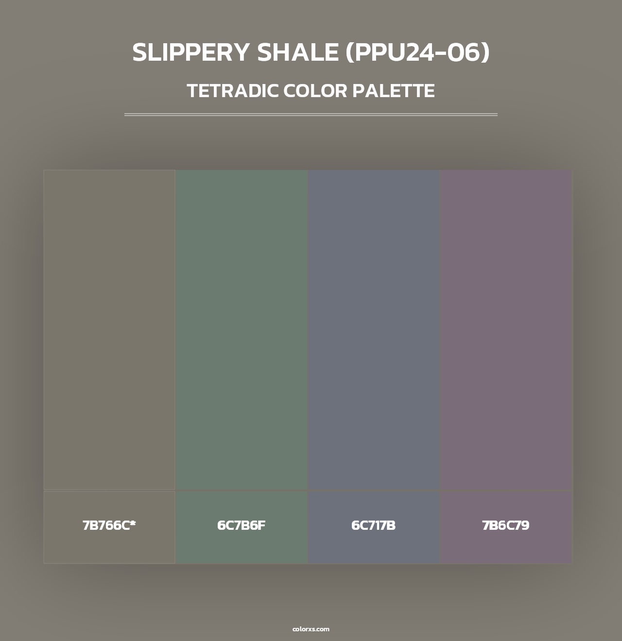 Slippery Shale (PPU24-06) - Tetradic Color Palette