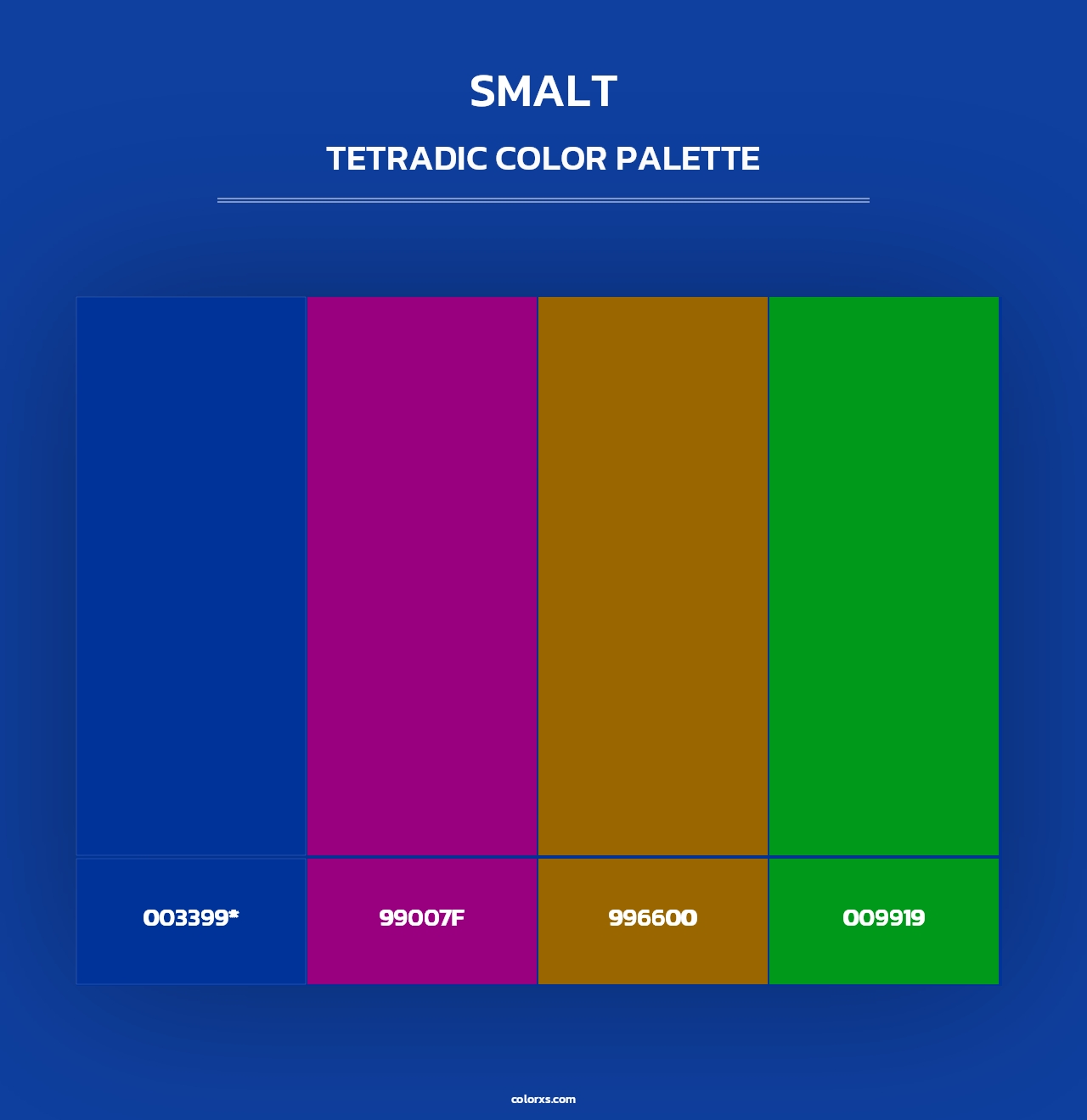 Smalt - Tetradic Color Palette